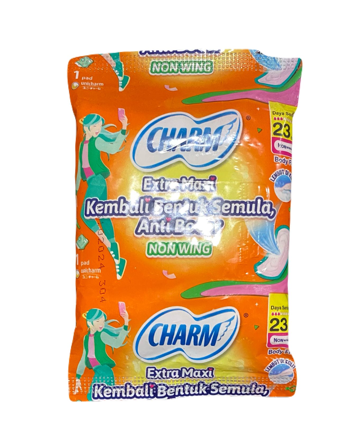 Charm Extra Maxi Non Wing 23 cm
